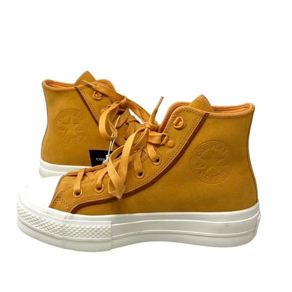 Converse Lift Platform Suede High Shoes Women Sneakers Tiger Moth Casual A05419C - Picture 5 of 10